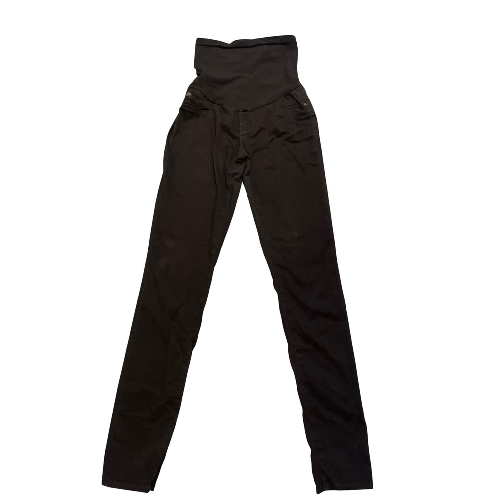 AG Adriano Goldschmied Maternity Jeans Black Skinny Leg Size 27R Casual City - Picture 1 of 9